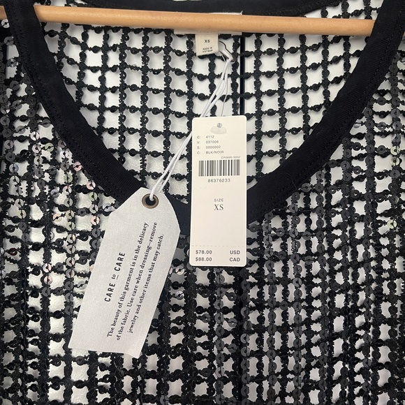 NWT Sequin Mesh Cutout Tank - Picture 5 of 5